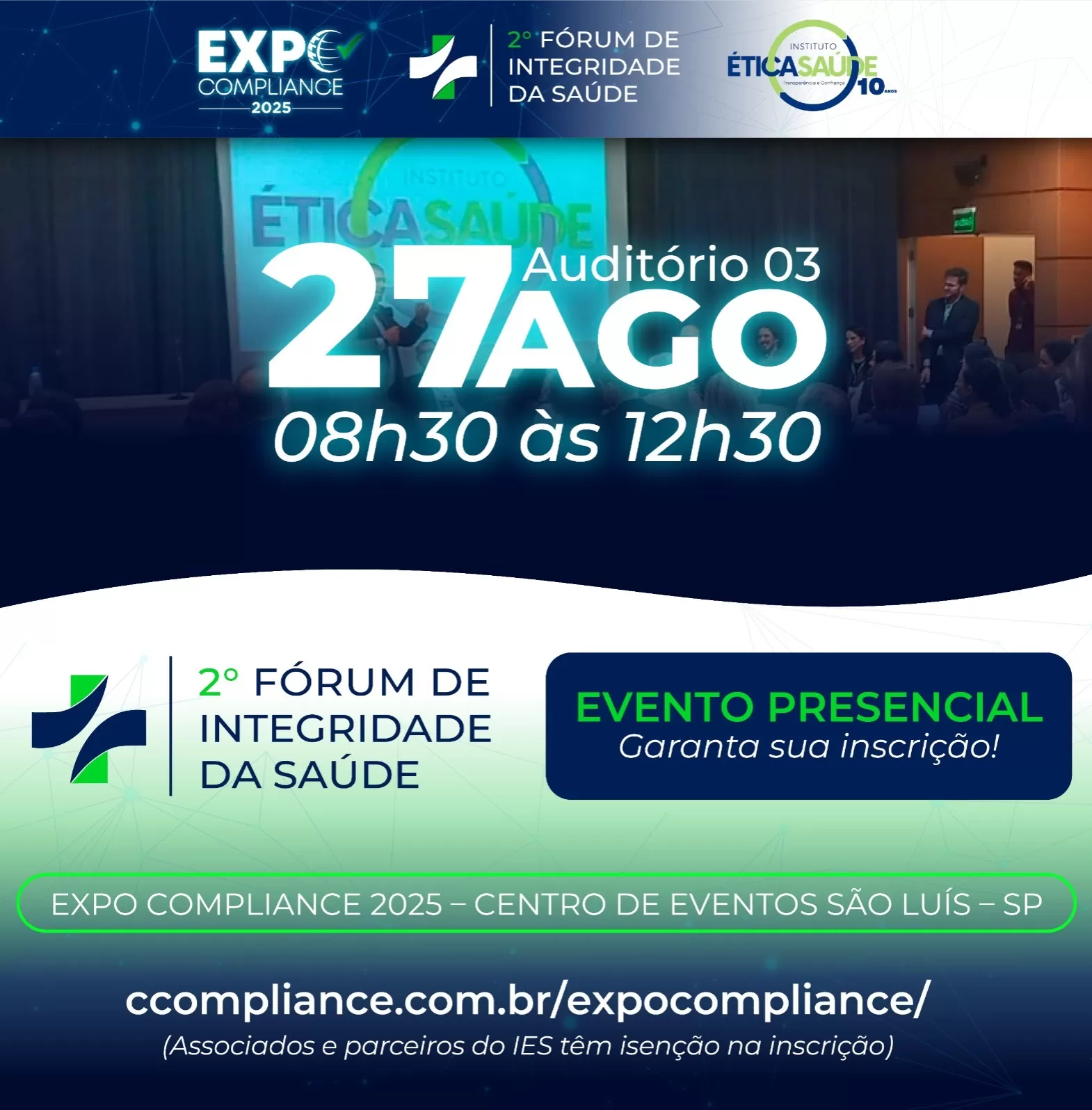 Expo Compliance 2025 -  2º Fórum de Integridade na Saúde - Ética Saúde
