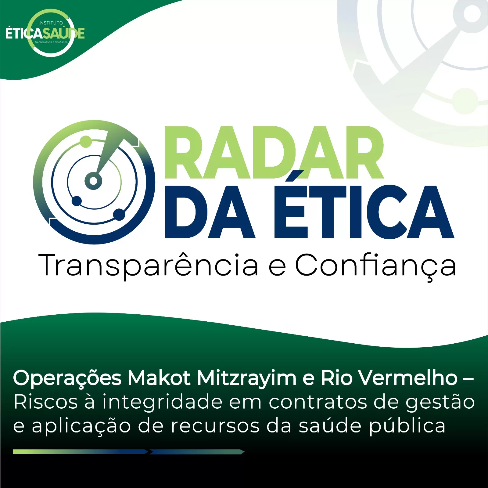 Operações Makot Mitzrayim e Rio Vermelho – Riscos à integridade em contratos de gestão e aplicação de recursos da saúde pública