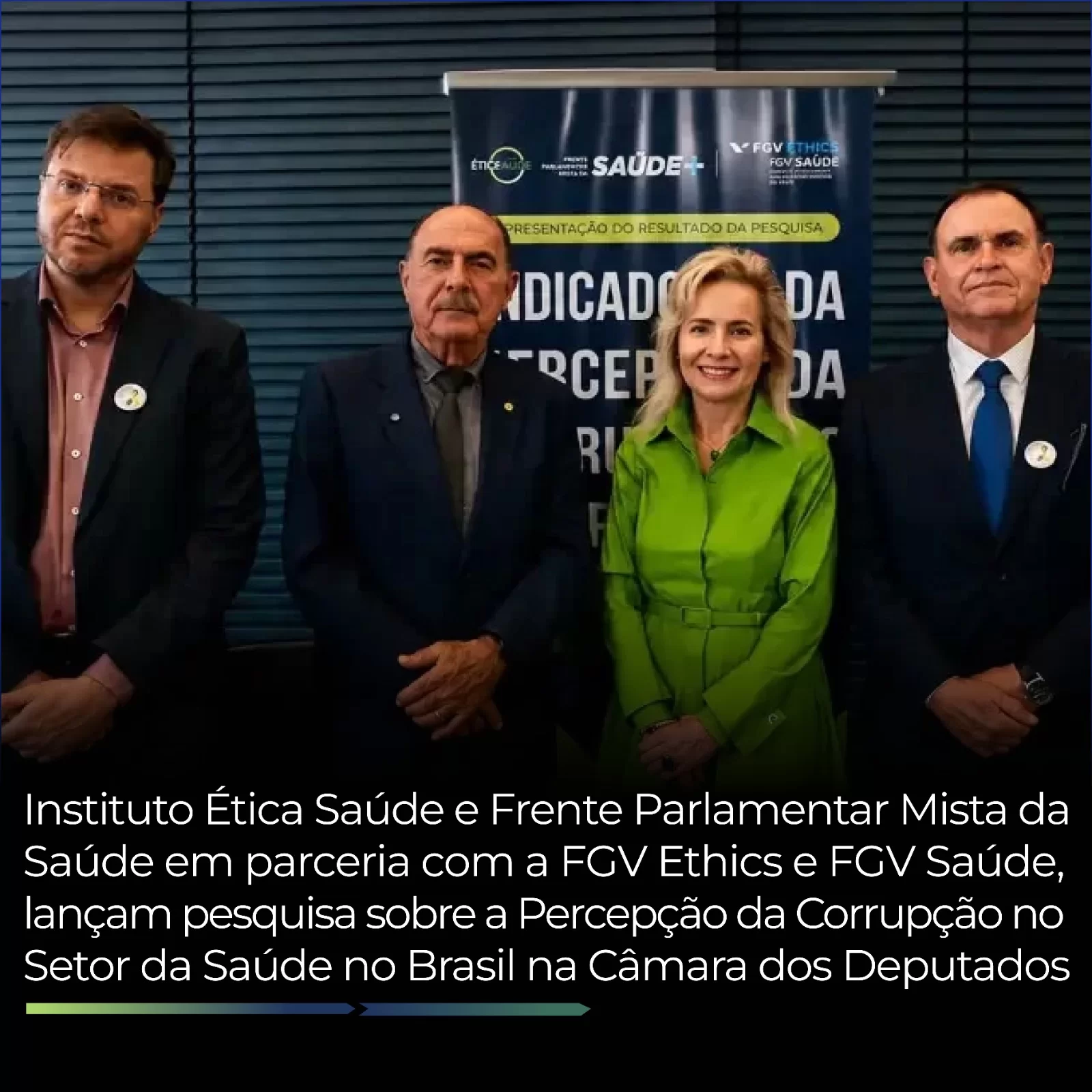 Frente Parlamentar Mista da Saúde recebe apresentação de pesquisa inédita sobre percepção da corrupção na saúde na Câmara dos Deputados