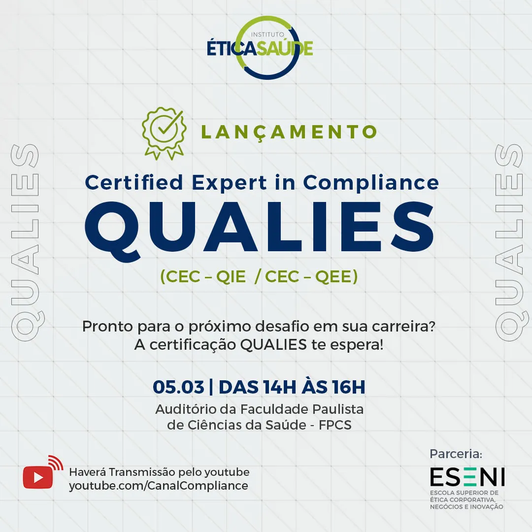 Lançamento - Certified Expert in Compliance QUALIES